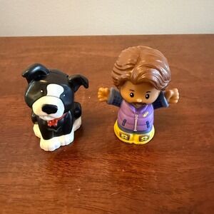 Fisher Price Little People Boy Hiker and Dog Figures Lot Camping